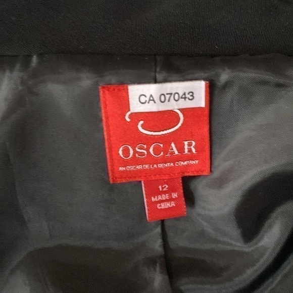 OSCAR de la Renta Black Braided Gothic Military Ruffle Front Jacket Sz US 12 - Picture 5 of 12